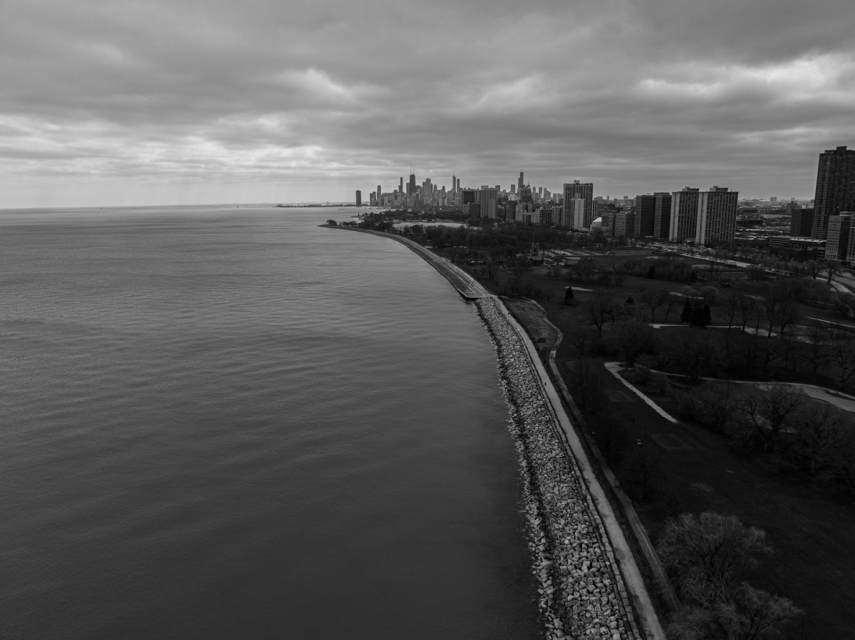 a train in black and white